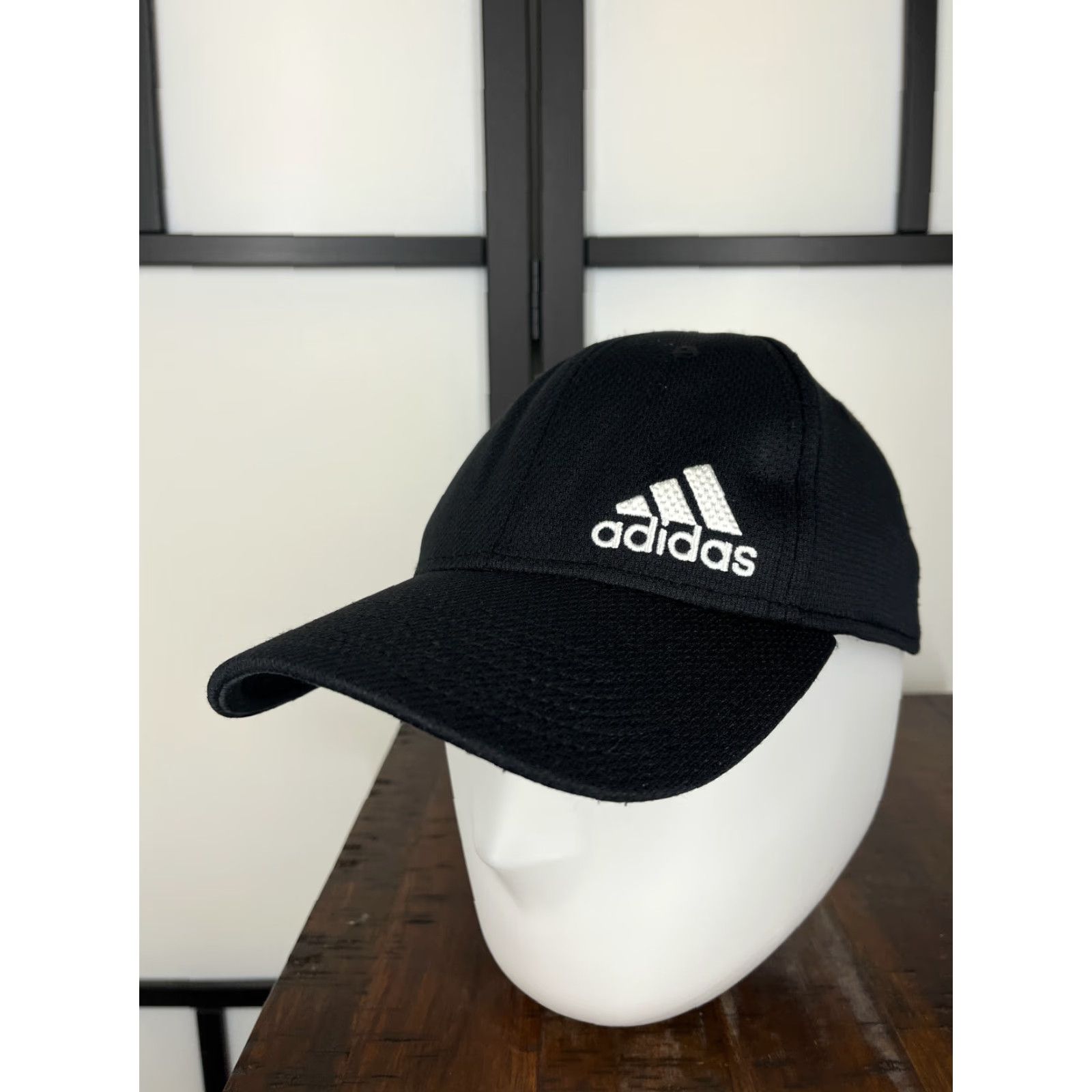 Adidas Adidas Hat Cap Fitted Adult Medium Black Embroidered A-Flex Golf Golfer Size ONE SIZE - 4 Thumbnail