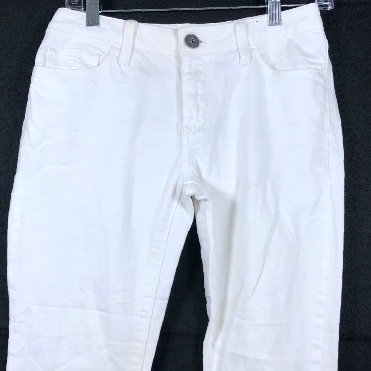 Banana Republic Banana Republic Jeans White Denim Mid Rise Skinny Stretch 26 Pants Womens Regular 28" Inseam 5-Pocket Solid Cotton Blend Spandex Skinny Size 28" / US 6 / IT 42 - 2 Thumbnail