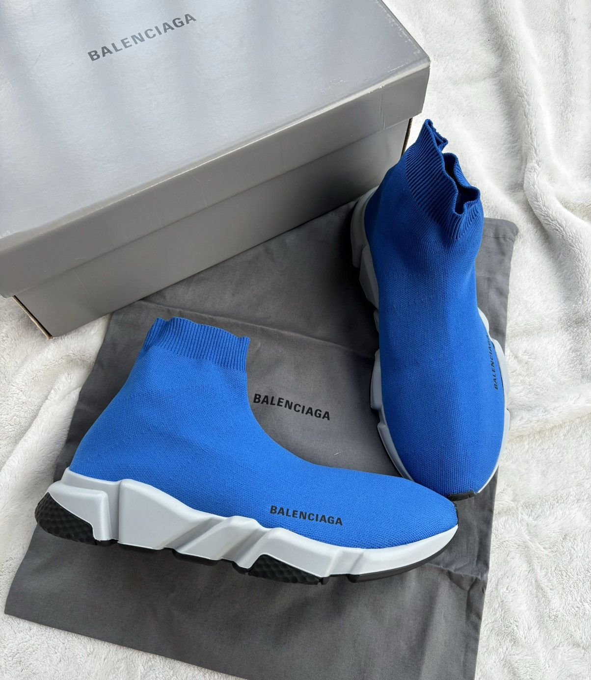 Balenciaga Balenciaga Blue/Grey/Black Speed Runners Size US 9 / EU 42 - 1 Thumbnail