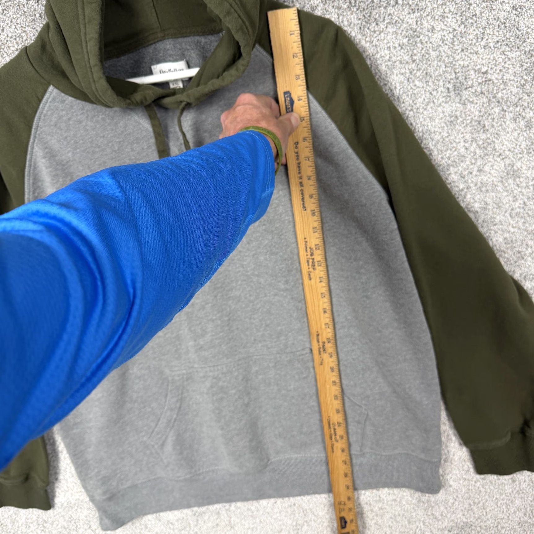 Vintage Goodfellow & Co Hoodie Mens 2XL Gray Raglan Fleece Pullover Sweatshirt Size US XXL / EU 58 / 5 - 2 Thumbnail