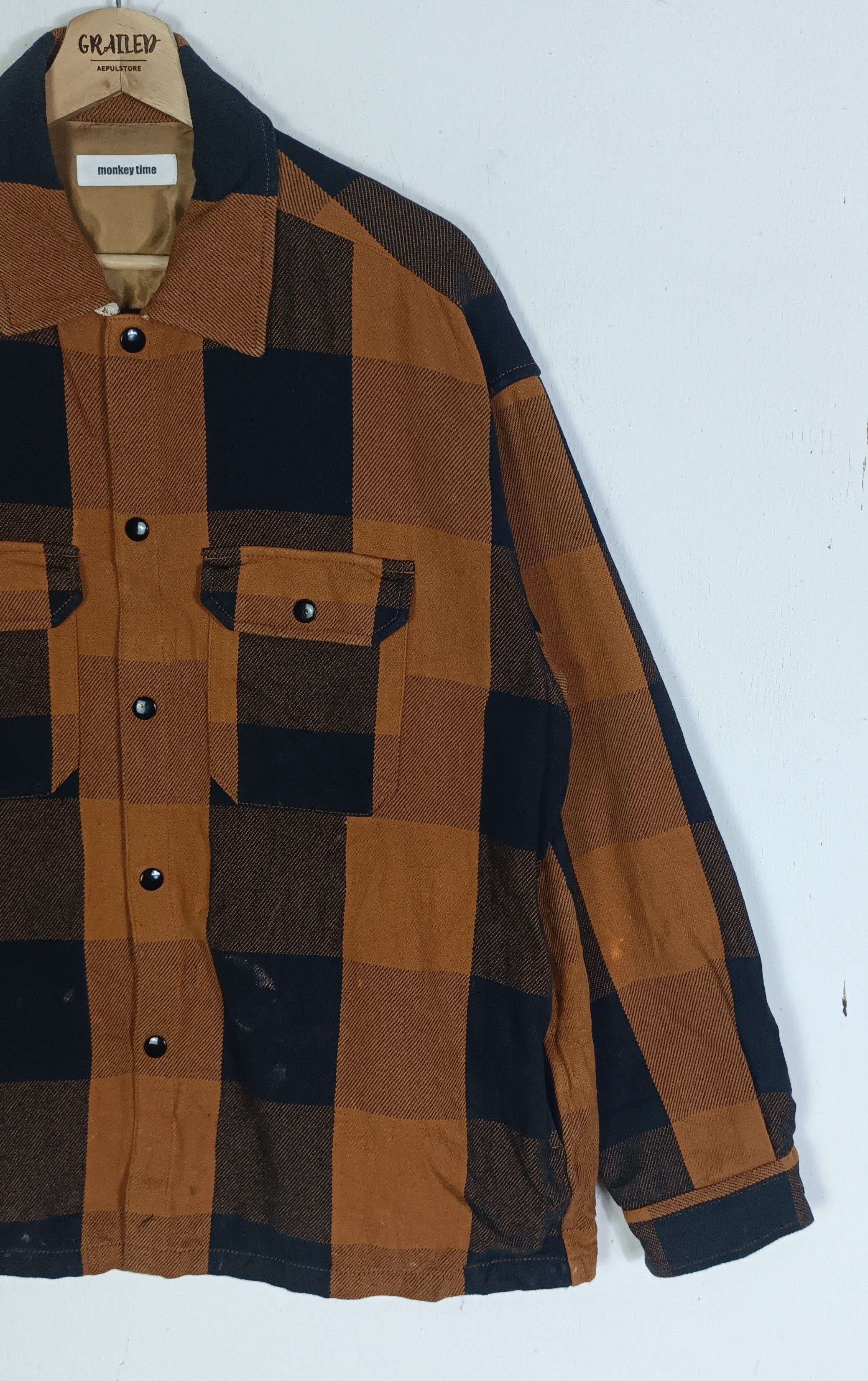 Japanese Brand × United Arrows United Arrows Monkey Time Autumm Winter Button Up Jacket Size US XL / EU 56 / 4 - 4 Thumbnail