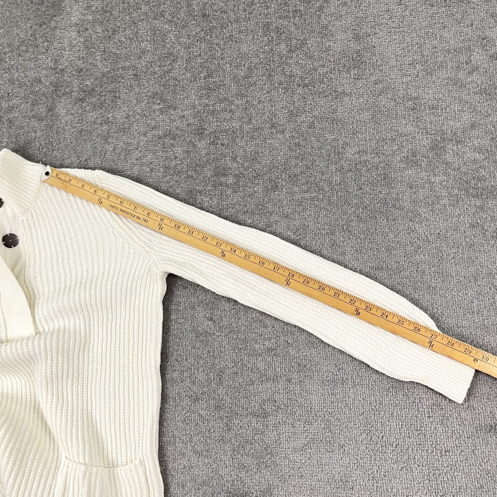 Soft Surroundings Soft Surroundings Sweater Womens Small White Rib-Knit Pullover High Neck Long Sleeve Casual Classic Size S / US 4 / IT 40 - 5 Thumbnail