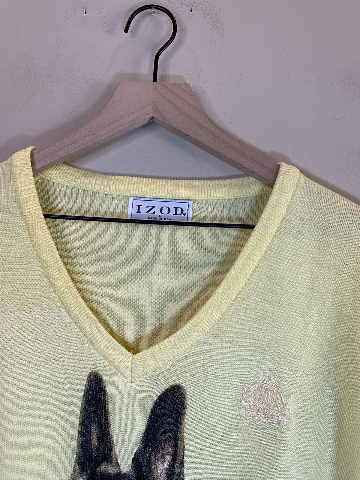 Izod × Vintage RARE* Vintage 80’s IZOD German Shepherd Knit Acrylic Sweater Size US L / EU 52-54 / 3 - 3 Thumbnail