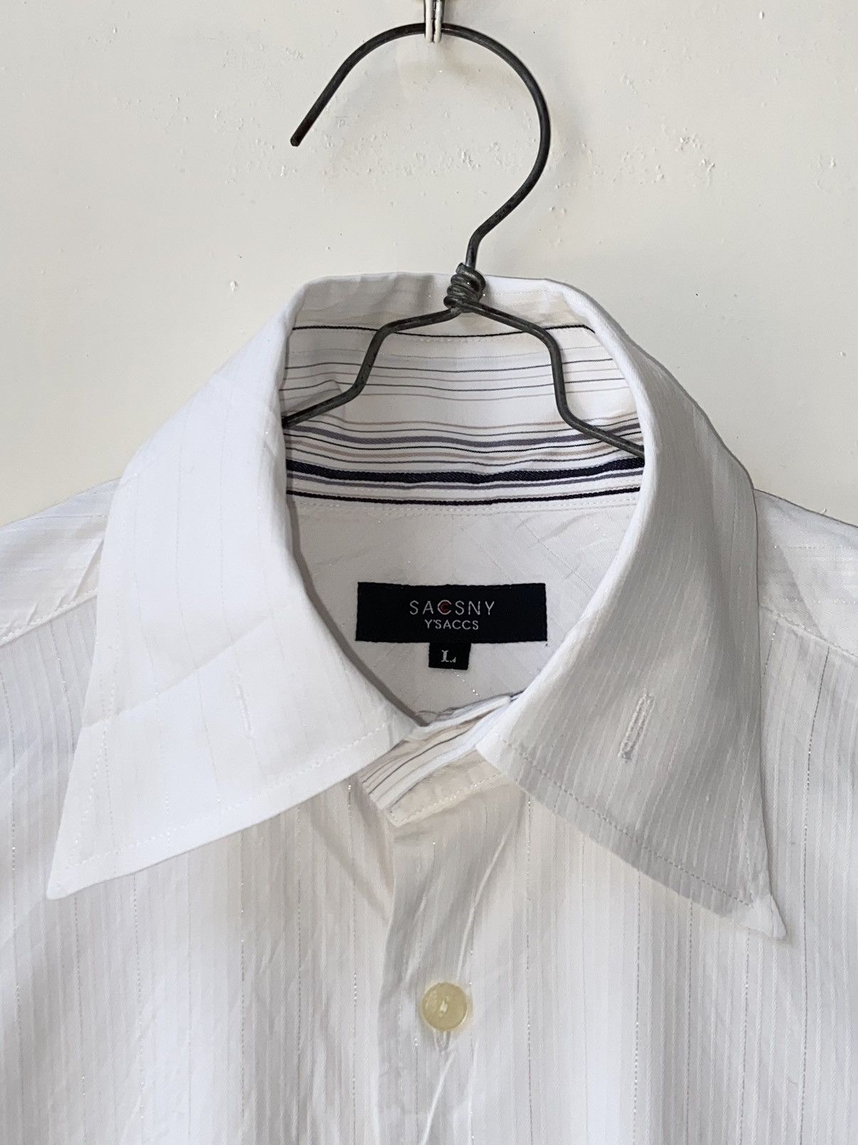Yohji Yamamoto SACSNY Y’SACCS White Shirt Size US L / EU 52-54 / 3 - 5 Thumbnail