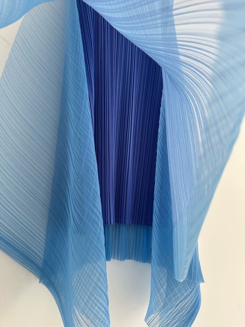Issey Miyake Issey Miyake Blue pleated dress Size M / US 6-8 / IT 42-44 - 5 Thumbnail