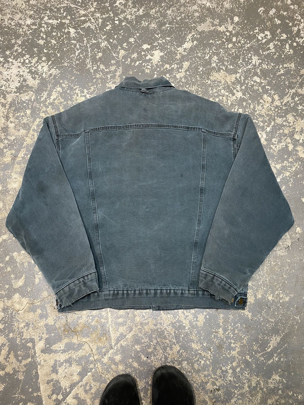 Carhartt × Vintage Vintage Carhartt Cyan Trucker Jacket JB143 Size US L / EU 52-54 / 3 - 8 Thumbnail