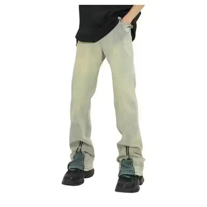 Japanese Brand Ankle Zip Stacked Denim Jeans Size US 32 / EU 48 - 5 Thumbnail