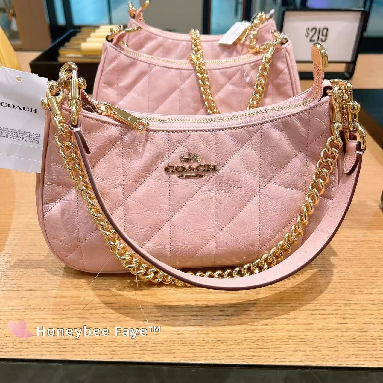 Coach NWT Coach Teri Shoulder Bag With Quilting CDY83 Size ONE SIZE - 3 Thumbnail