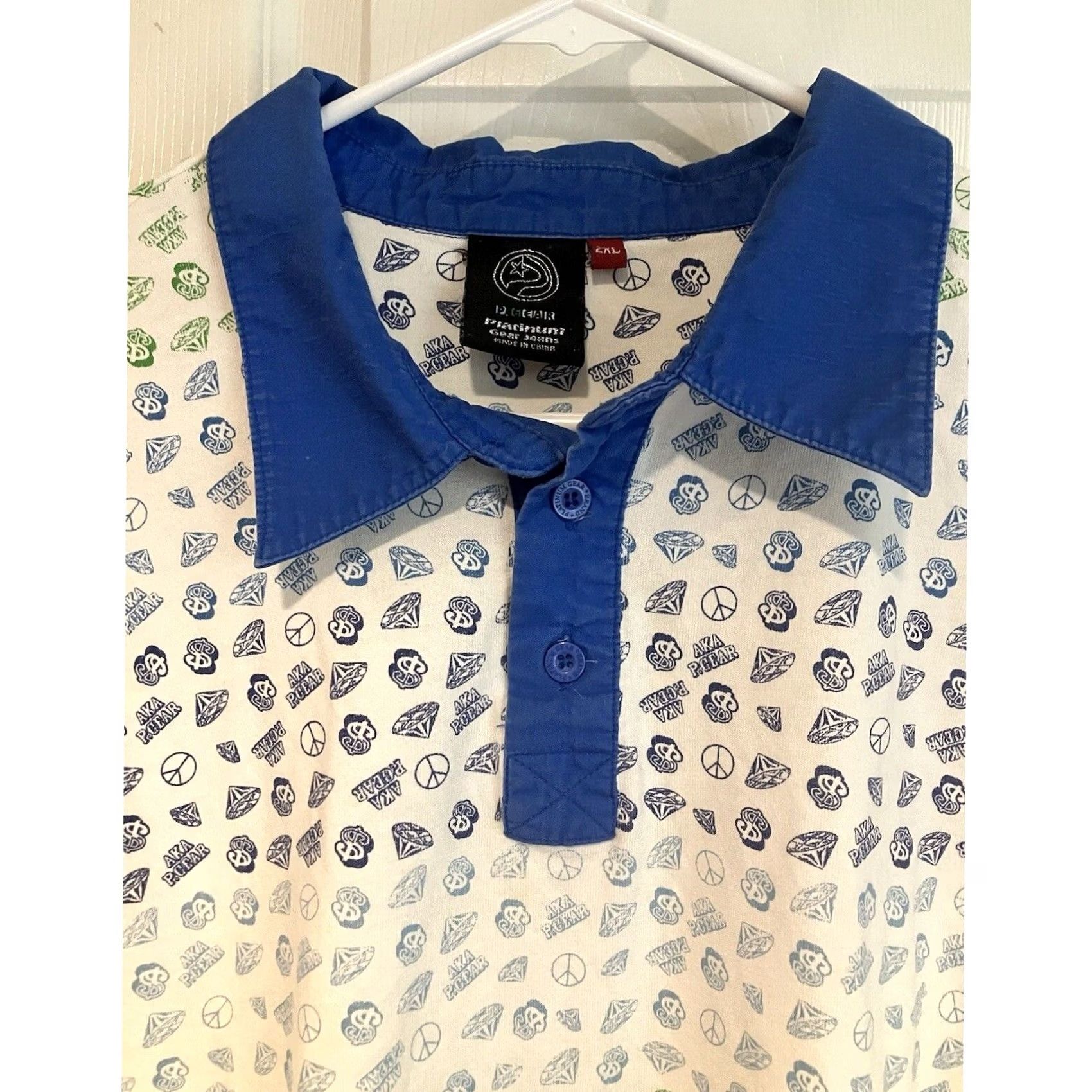 Vintage Vintage P Gear Platinum Graphic Polo Shirt Y2K Streetwear $ AOP Mens 2XL Size US XXL / EU 58 / 5 - 3 Thumbnail