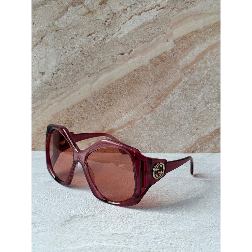 Gucci NEW Gucci GG0875S Pink Oversized Sunglasses Size ONE SIZE - 6 Thumbnail