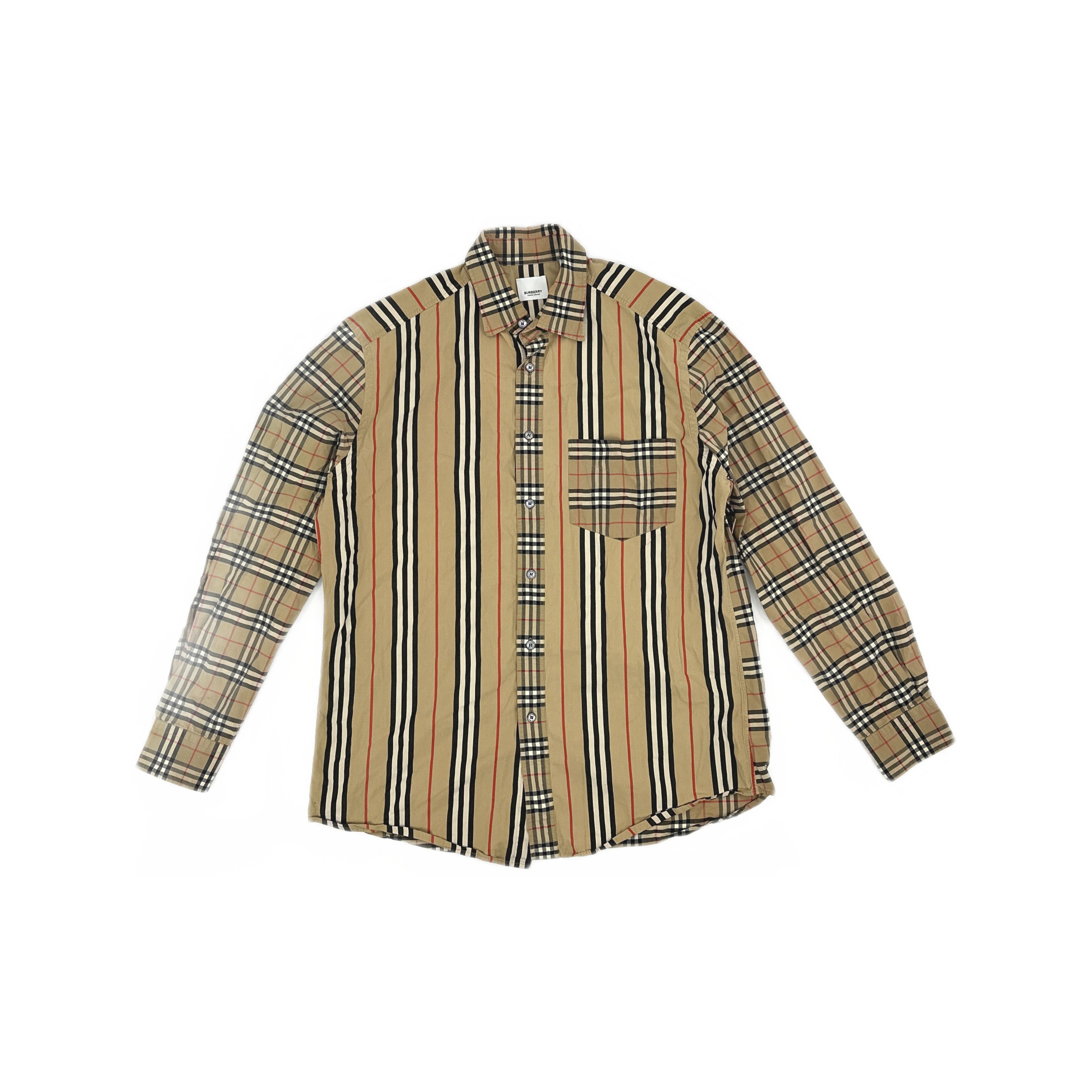 Burberry Burberry Panelled Check Button Up Shirt Size L Size US L / EU 52-54 / 3 - 1 Thumbnail