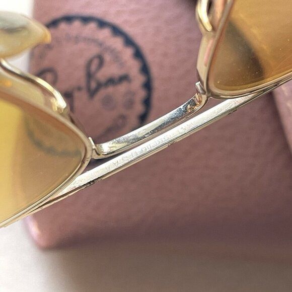 RayBan Vintage 60s/70s B&L Ambermatic Yellow Sunglasses - 58mm Size ONE SIZE - 9 Thumbnail
