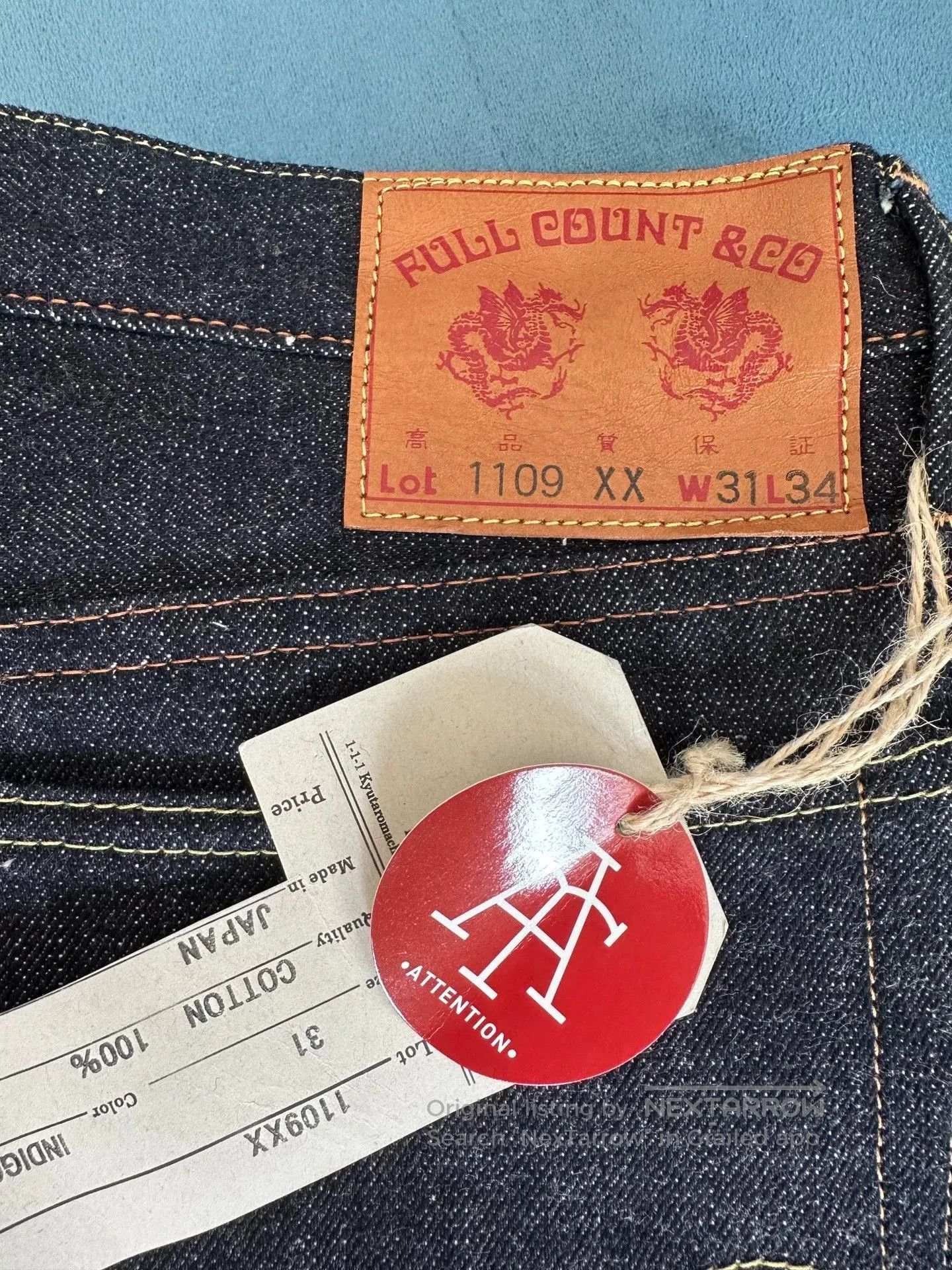 Full Count & Co. Full Count 1109xx Red Selvedge Jeans. Size US 31 - 1 Thumbnail