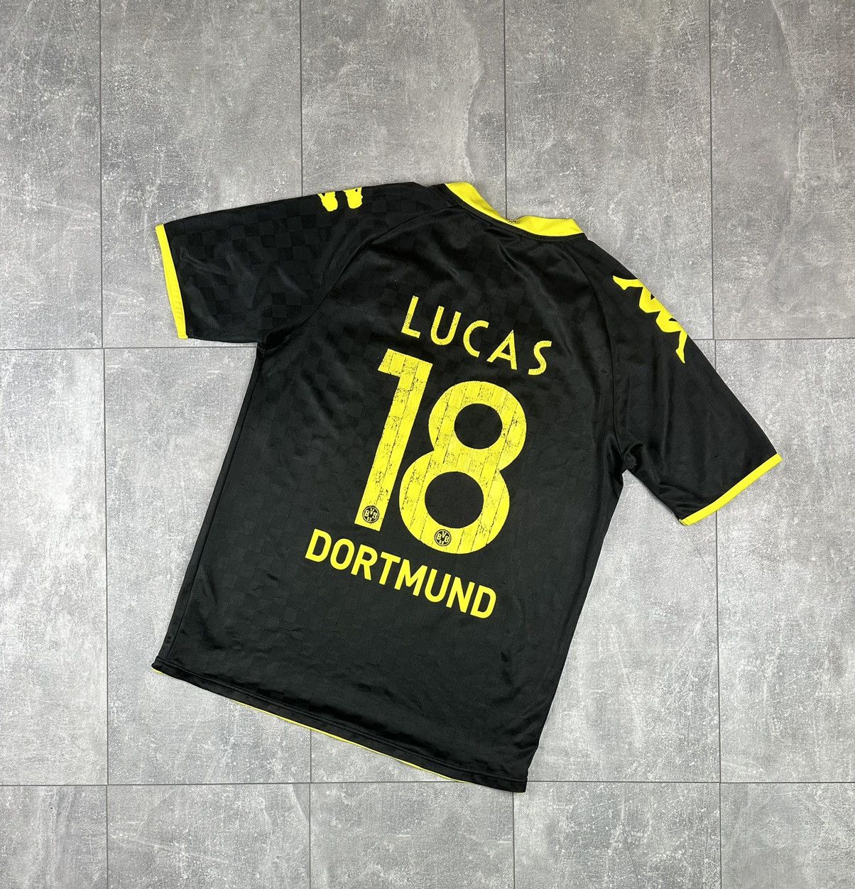 Kappa Kappa Borussia Dortmund #18 Lucas 2010/11 Away Jersey Size US XL / EU 56 / 4 - 14 Thumbnail