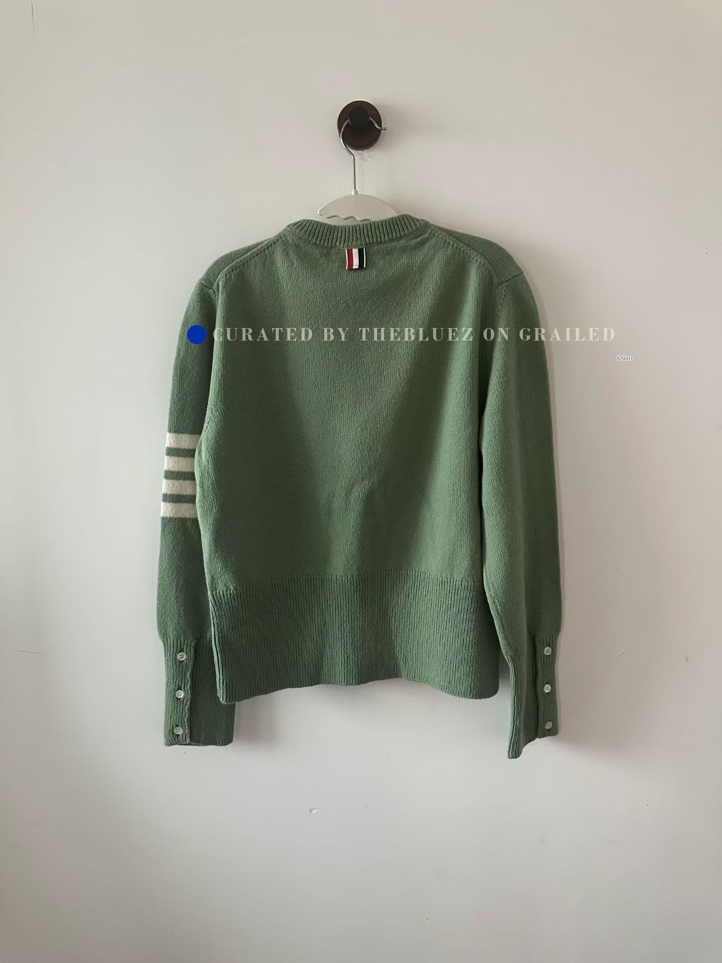 Thom Browne Thom Browne Green Wool Sweater Size US M / EU 48-50 / 2 - 2 Thumbnail