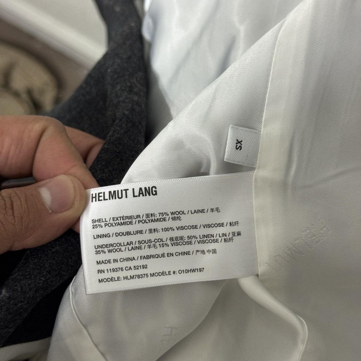 Helmut Lang NWT Helmut Lang Wool Charcoal Driver Blazer $795 Retail Size 46R - 8 Thumbnail