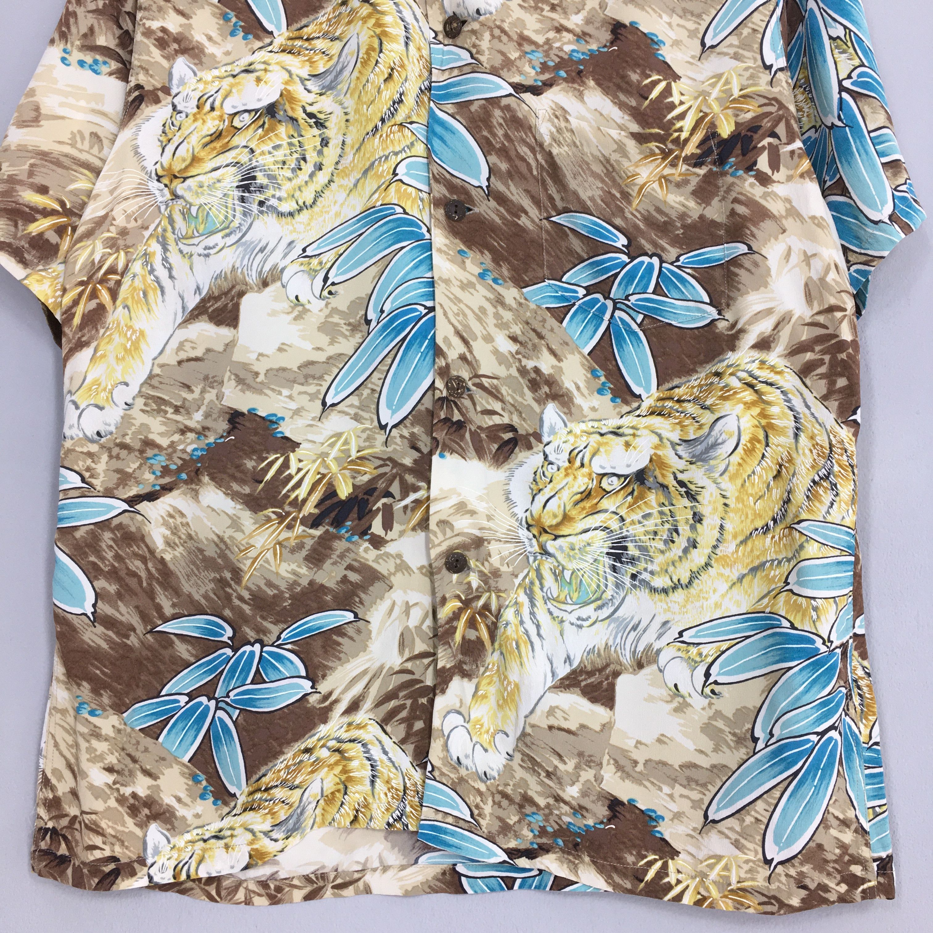 Sun Surf Vintage Sun Surf Jungle Tiger Roar Aloha Rayon Shirt Medium Size US M / EU 48-50 / 2 - 3 Thumbnail
