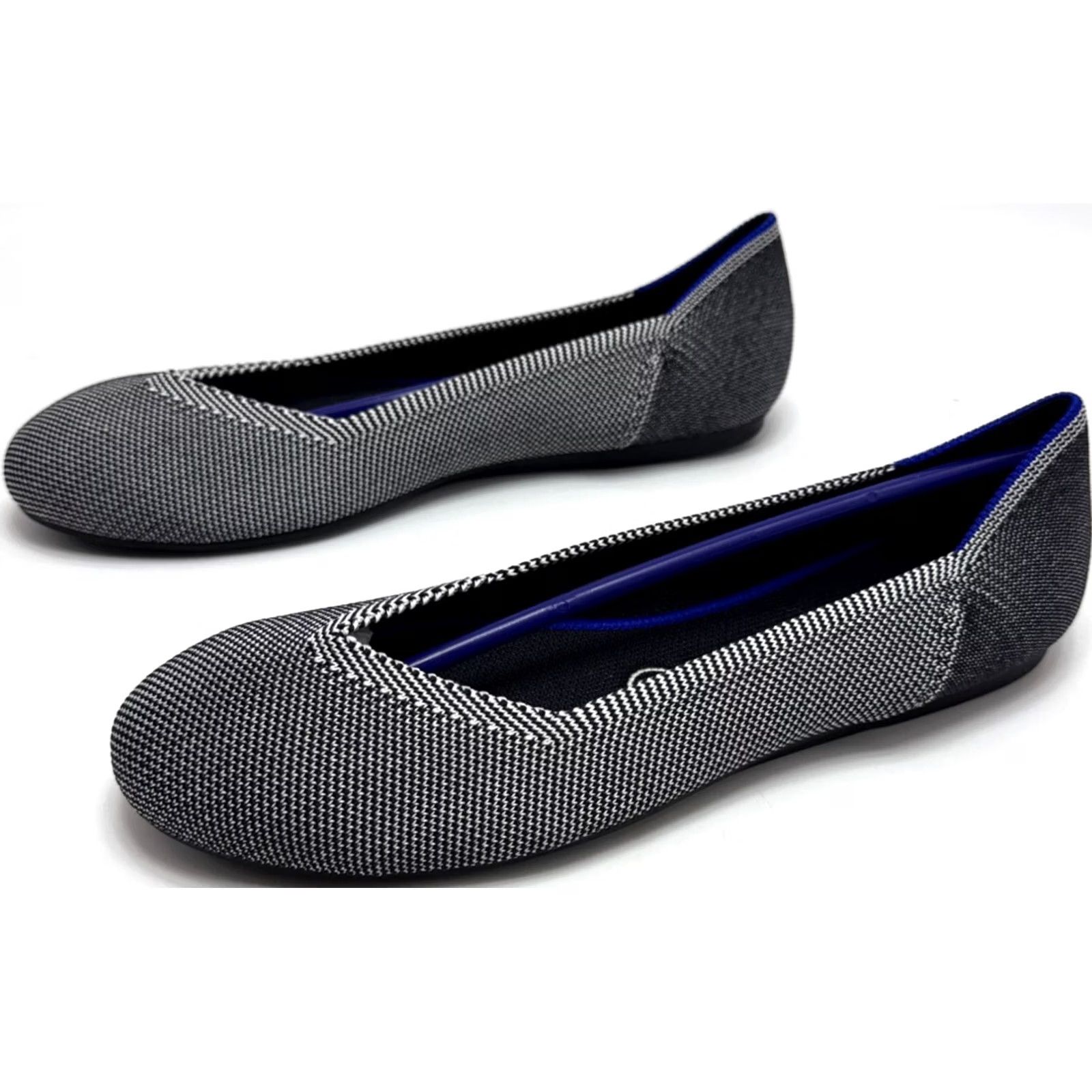 Rothy's ROTHY'S The Flat Knit Flats Gray Birdseye Womens Size 8.5 Shoes Slip-on Round Toe Adults Women Size US 9 / IT 39 - 2 Thumbnail