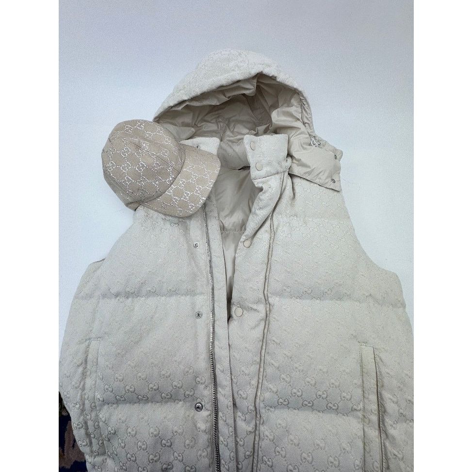 Gucci Gucci Gardenia Silver Canvas Monogram Rush Baseball Hat Size ONE SIZE - 5 Thumbnail
