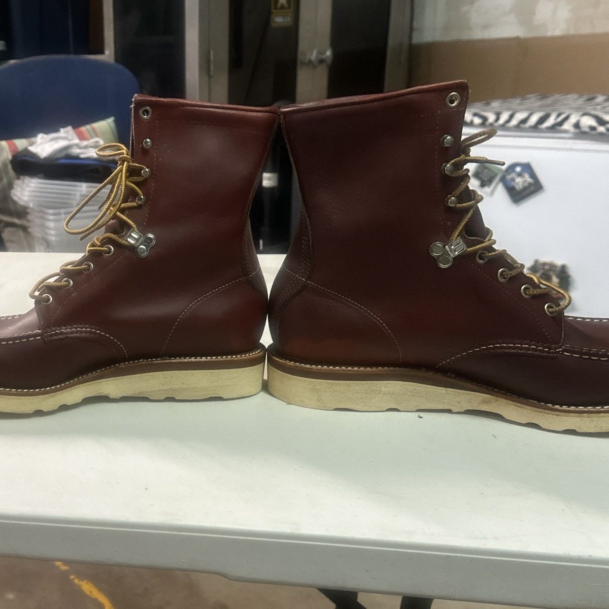 Chippewa Chippewa OG Burgundy , Dead-stock, made in USA work boot Size US 10.5 / EU 43-44 - 9 Thumbnail