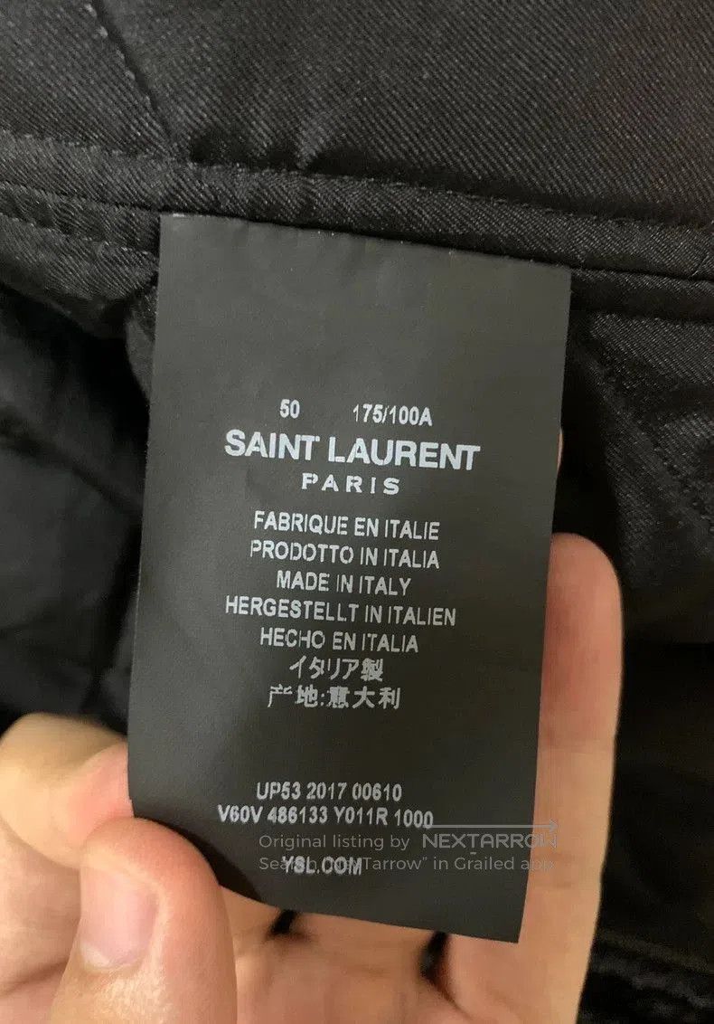 Saint Laurent Paris Saint Laurent 17FW Reflective Velvet Jacket . Size US L / EU 52-54 / 3 - 4 Thumbnail