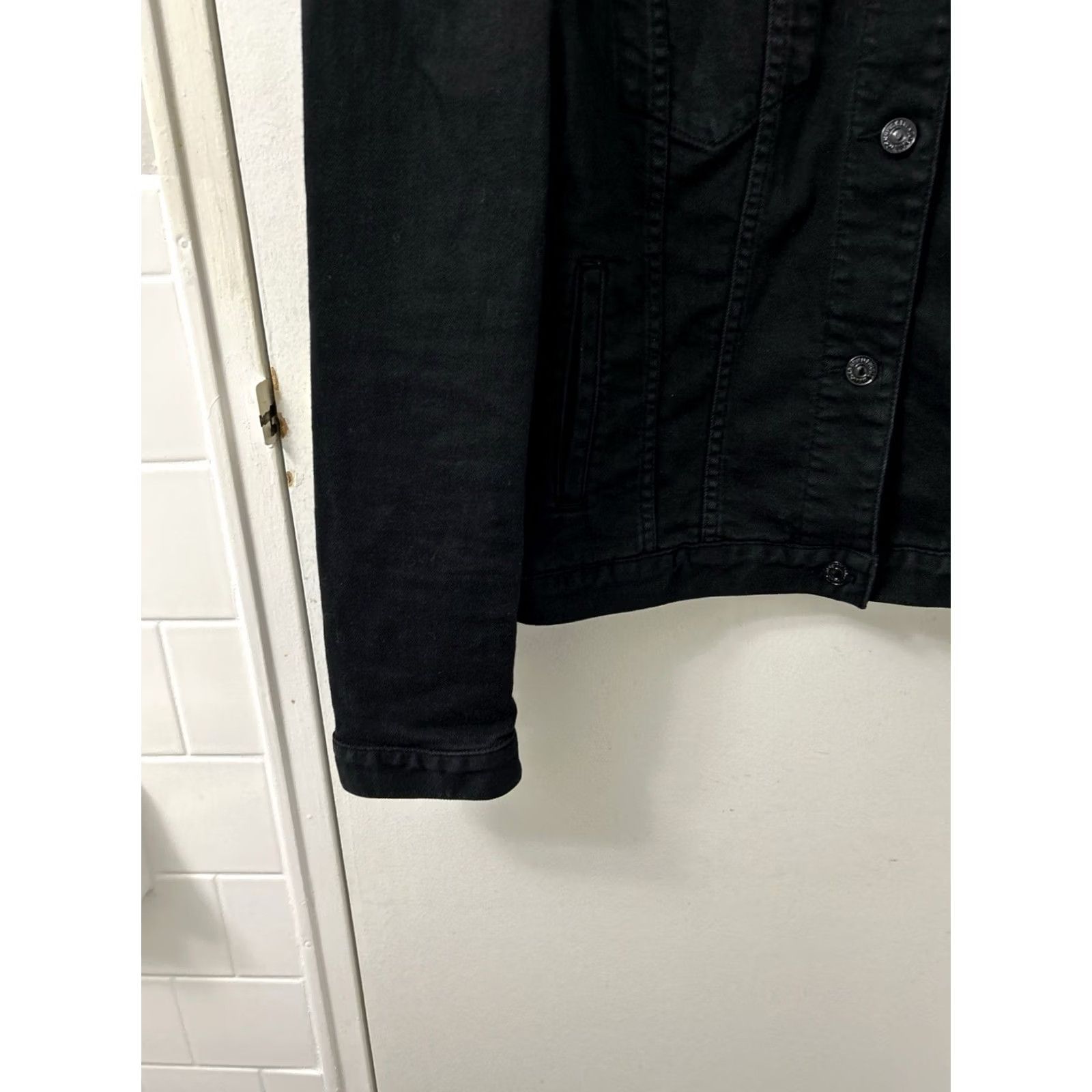 7 For All Mankind 7 For All Mankind Denim Jacket Womens L Black Pockets Logo Long Sleeve Vintage No Size L / US 10 / IT 46 - 7 Thumbnail