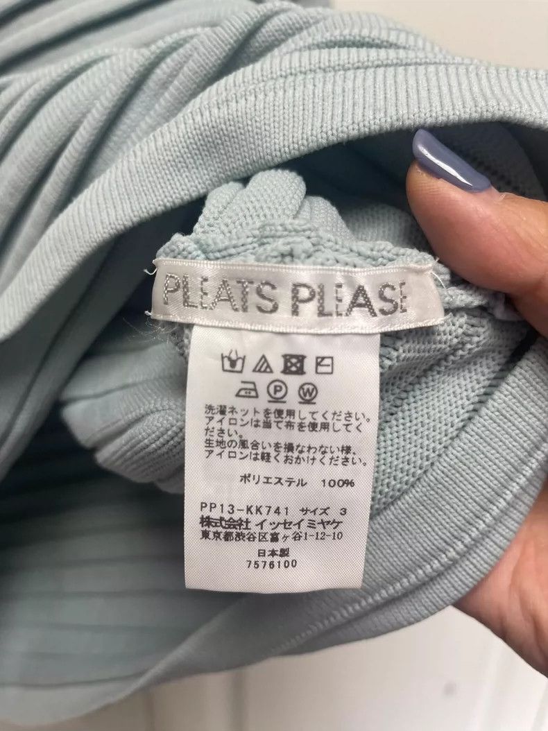 Issey Miyake Issey Miyake Mint green top Size L / US 10 / IT 46 - 2 Thumbnail