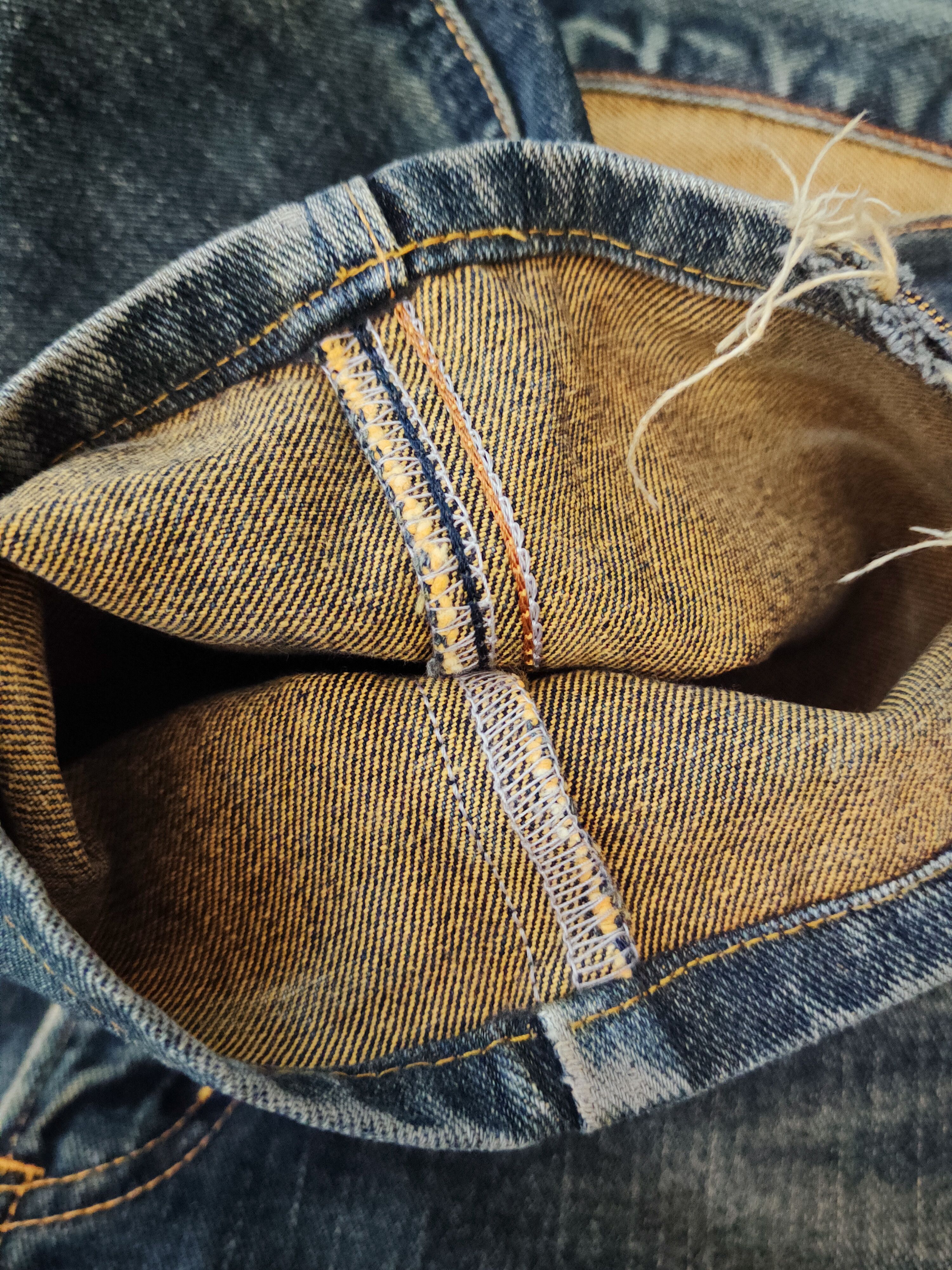 Edwin Edwin Dark Blue Faded Distressed Ripped Jeans #S2720 Size US 34 / EU 50 - 15 Thumbnail