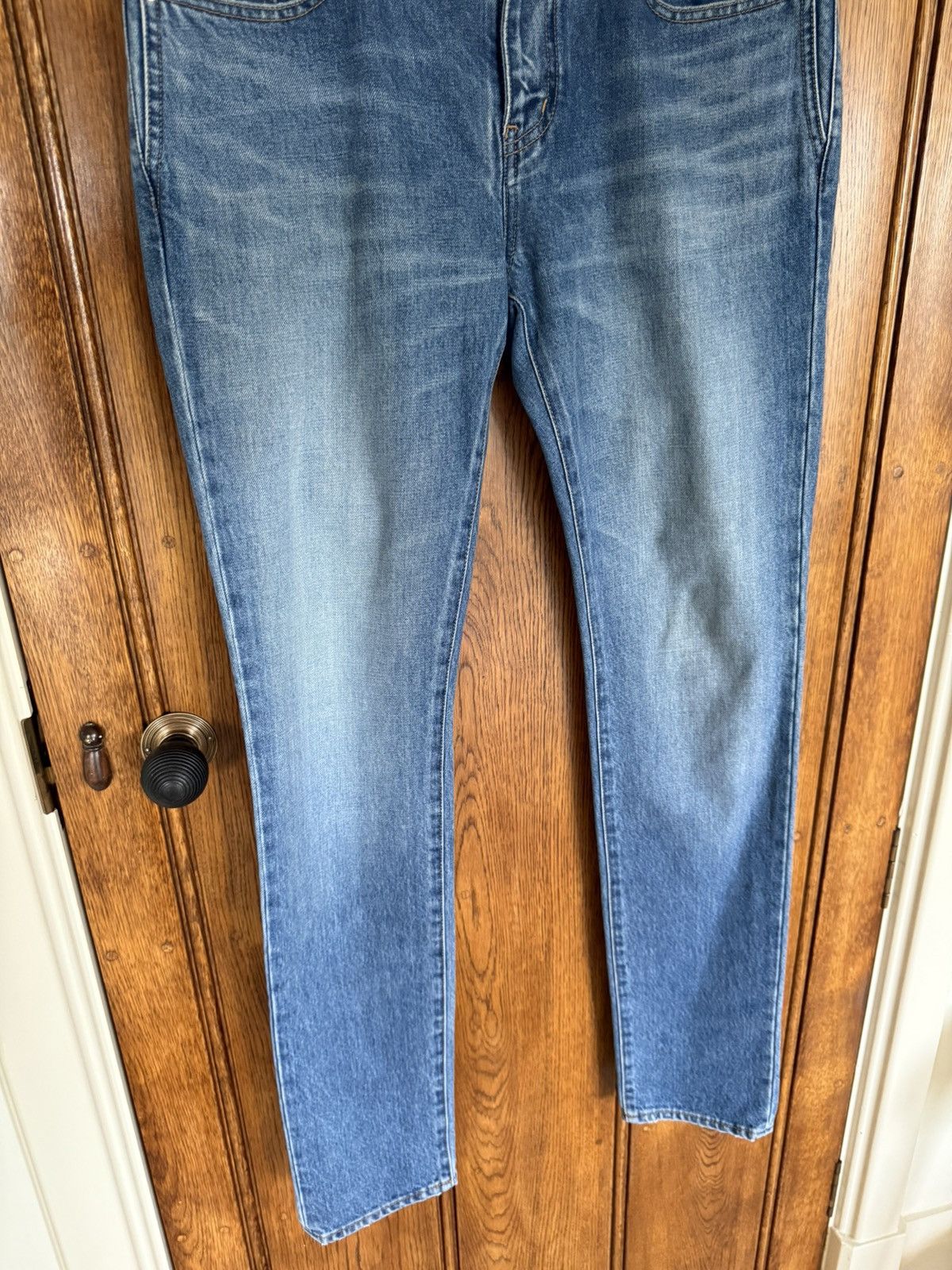 Saint Laurent Paris SS18 Saint Laurent logo script denim jeans 31 grail D02 Size US 31 - 14 Thumbnail