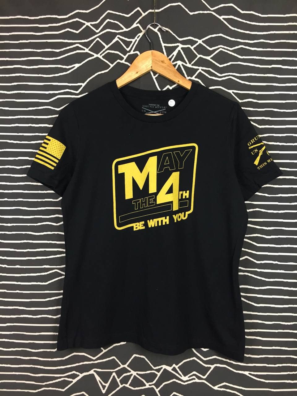 Vintage Grunt Style May The4th Be With You America's Patriotic Tee Size M / US 6-8 / IT 42-44 - 2 Thumbnail