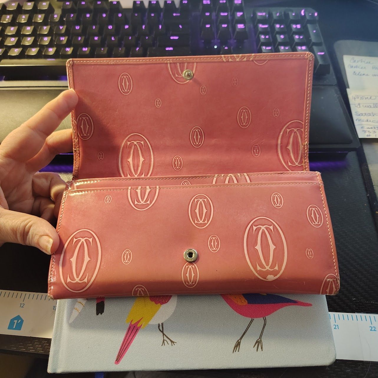 Cartier Cartier Happy Birthday long wallet in pink patent leather Size ONE SIZE - 4 Thumbnail