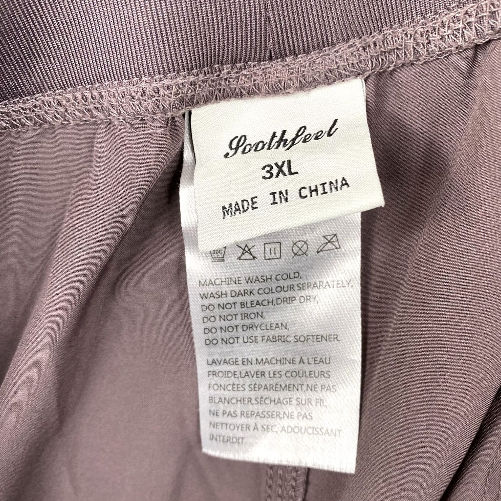 Vintage Soothfeel Purple Lightweight Quick Dry Capris Pants Women 3XL Cargo Pockets Capri Trousers Sports Style Lounge Rise High Slim Womens Size 40" / US 18 - 7 Thumbnail