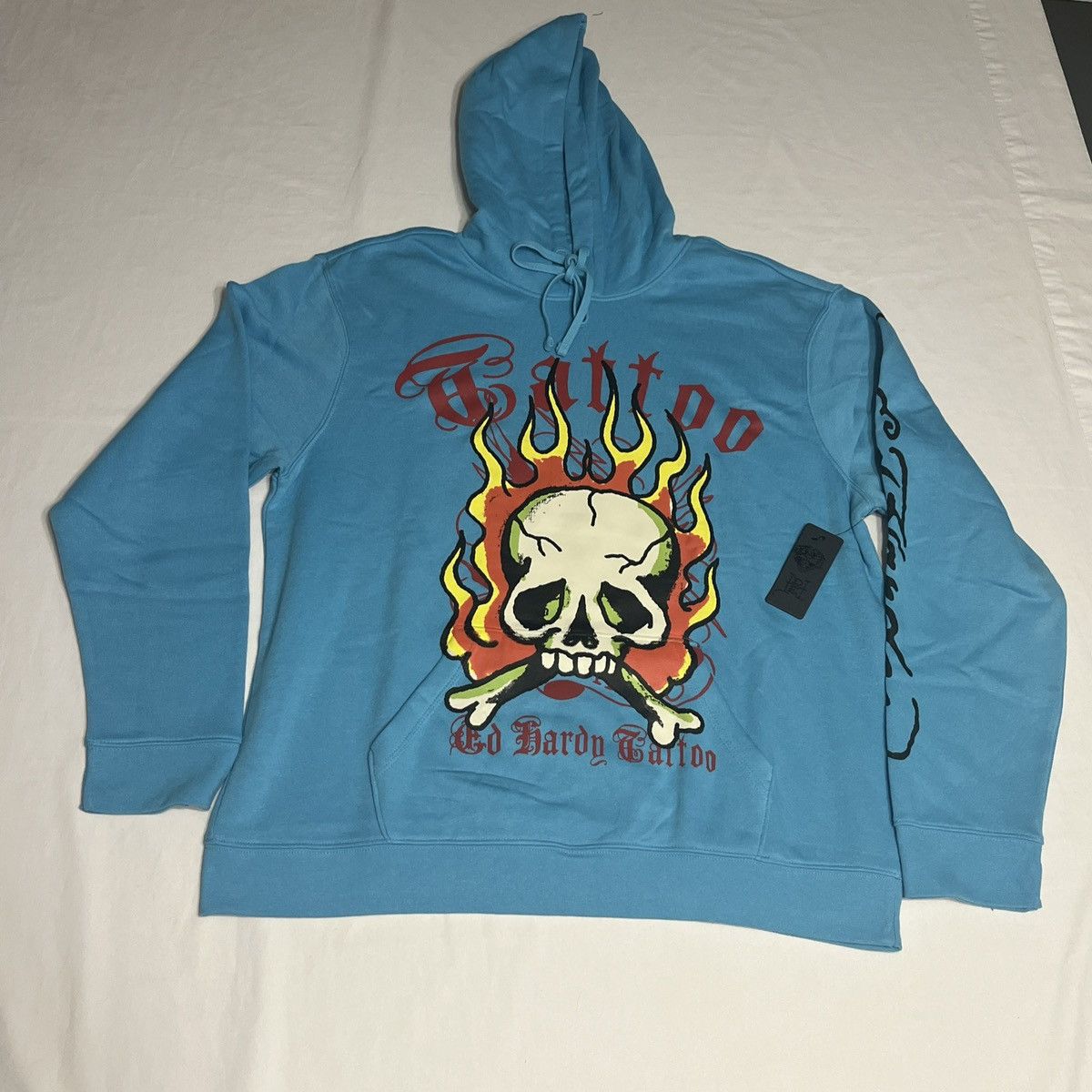 Ed Hardy Ed Hardy Double sided graphic sweatshirt blue Size US XL / EU 56 / 4 - 1 Thumbnail