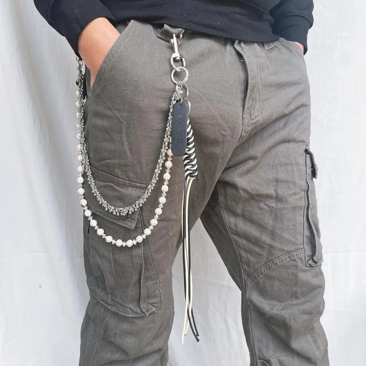 Japanese Brand × Jewelry Punk Jeans Chain Natural Stone Pumpkin Bead Size ONE SIZE - 2 Thumbnail
