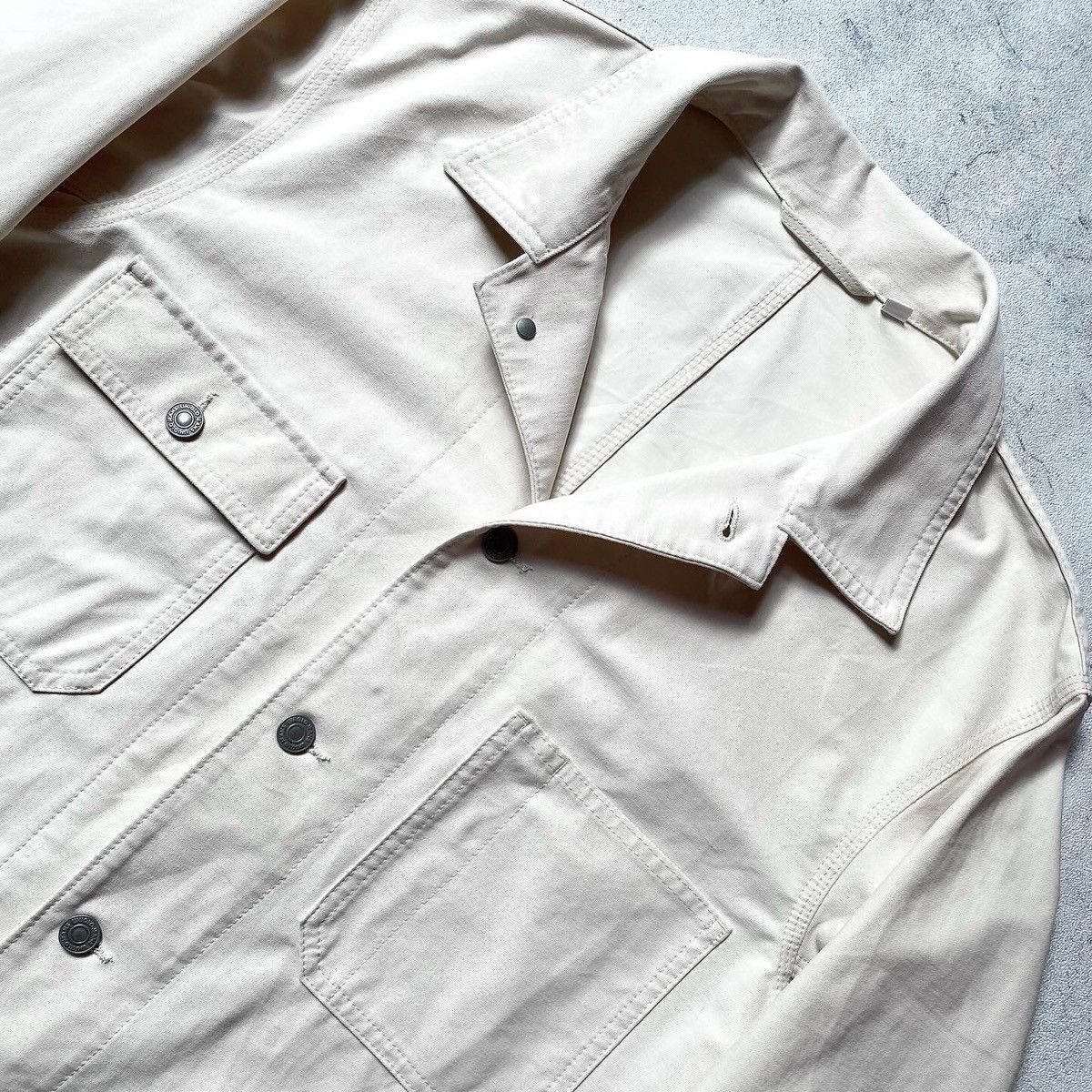 Japanese Brand × Uniqlo Uniqlo Chore Jacket Broken White Size US L / EU 52-54 / 3 - 4 Thumbnail