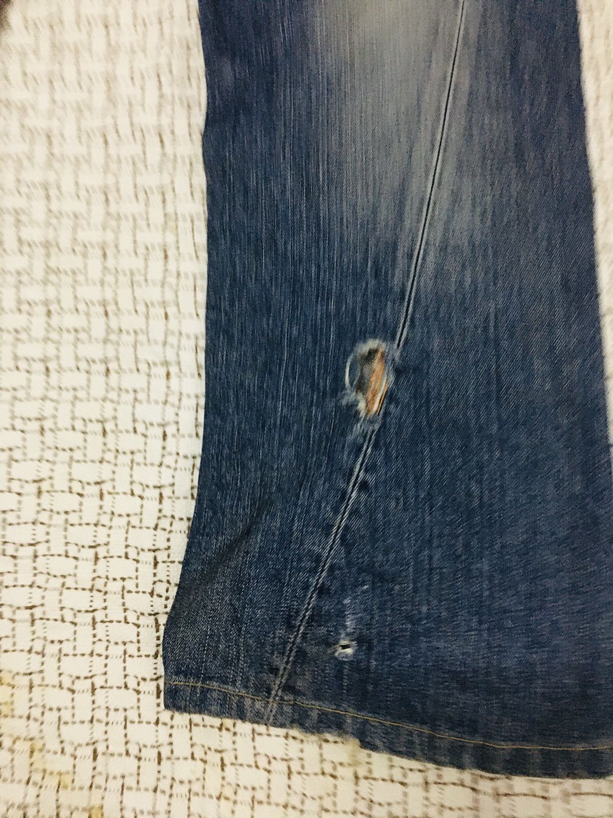 Japanese Brand Unbranded Distressed Flare Jeans (Y01) Size US 33 - 16 Thumbnail