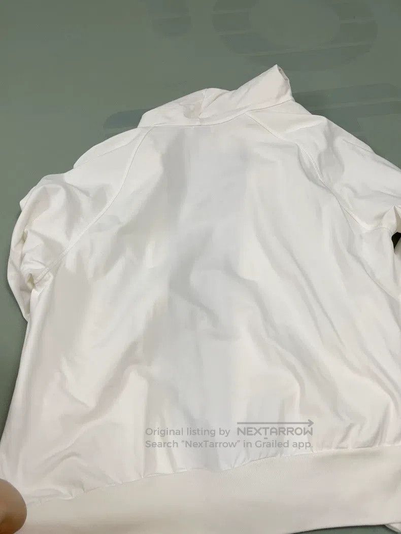 Brunello Cucinelli Brunello Cucinelli White hooded silk coat with beaded deco Size L / US 10 / IT 46 - 6 Thumbnail