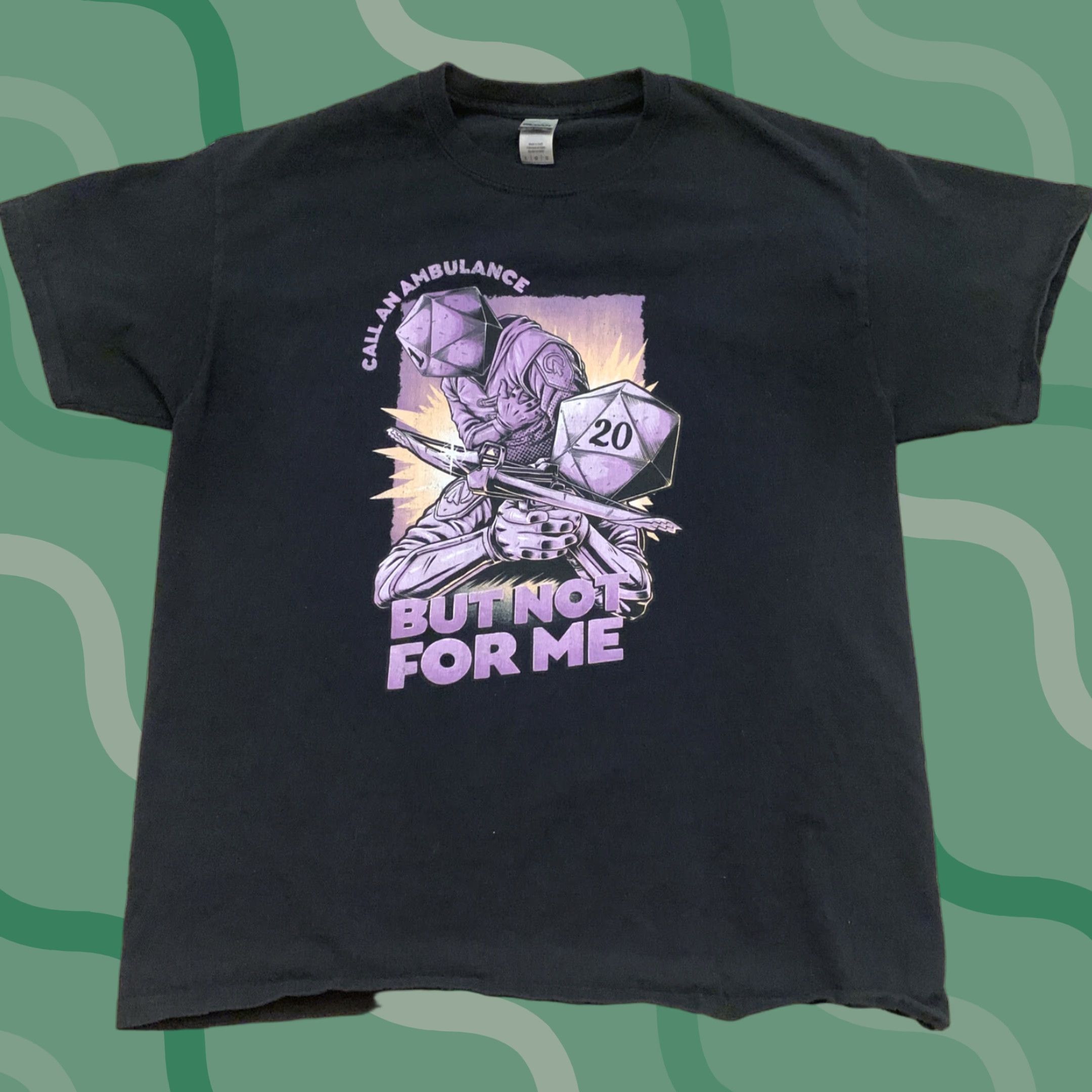 Gildan VINTAGE Gildan RPG Call An Ambulance But Not For Me T-Shirt Adult Large Black Mens Size US L / EU 52-54 / 3 - 1 Thumbnail