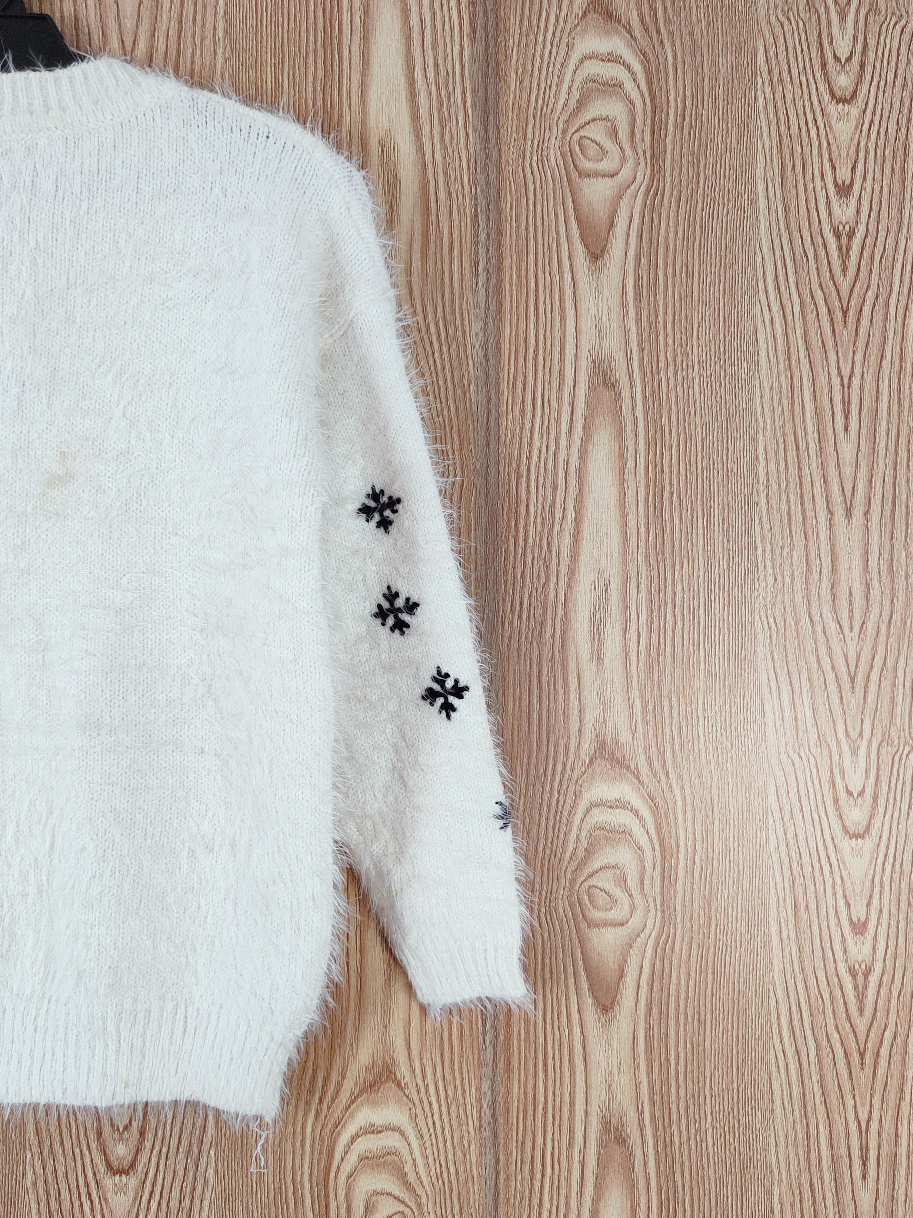 Japanese Brand Japanese Brand Ivory Shag Shaggy Fur Mohair Knitwear #W769 Size S / US 4 / IT 40 - 9 Thumbnail