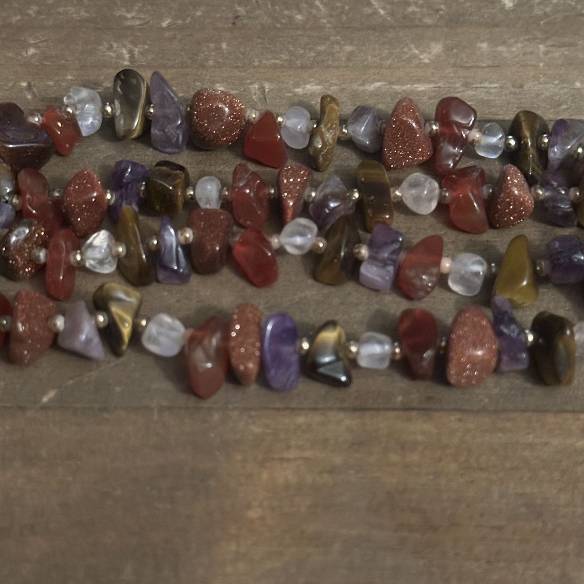 Vintage Vintage polished agate stone chips necklace Size ONE SIZE - 3 Thumbnail