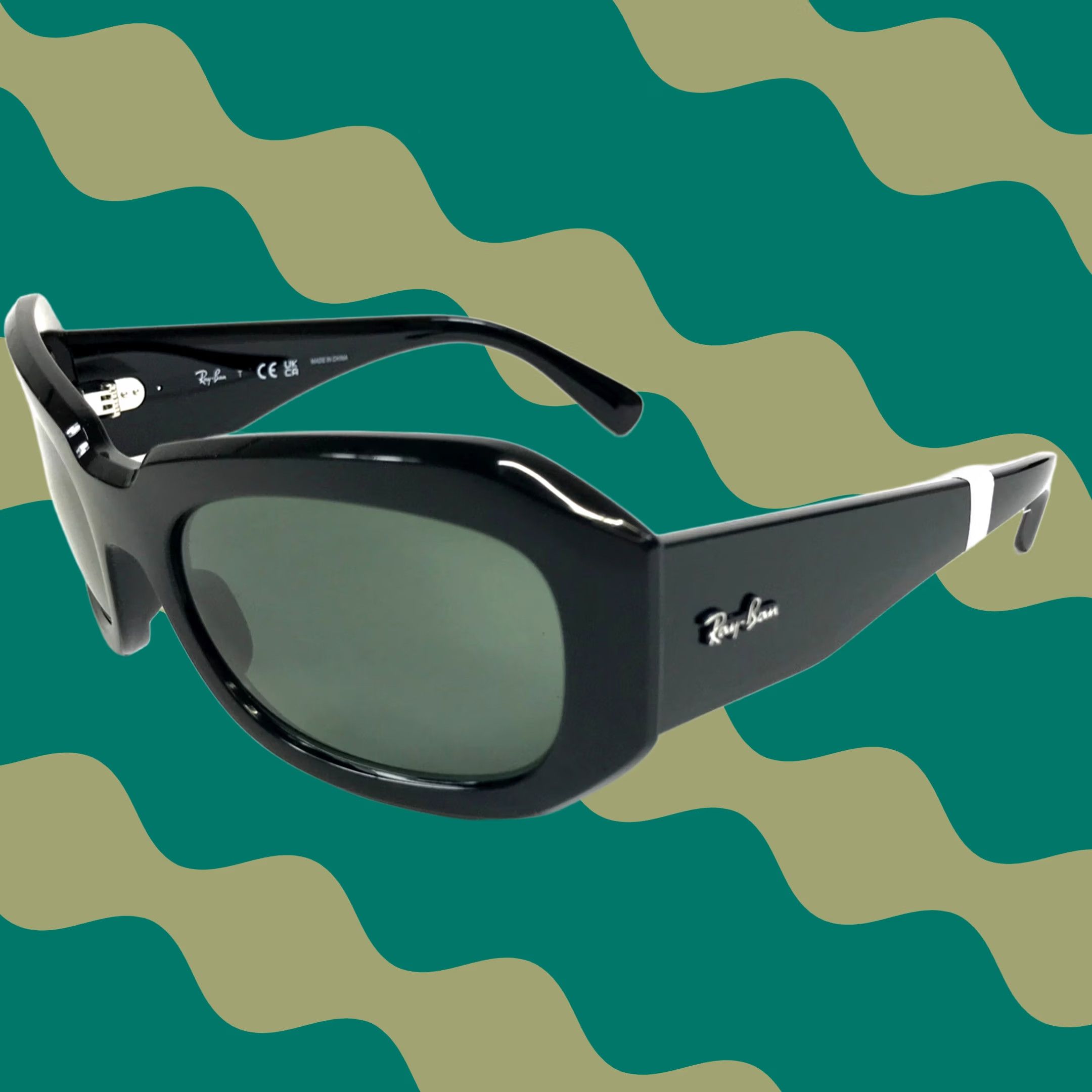 Ray-Ban Sunglasses RB2212 BEATE 901/31 Large Black Wrap  display picture 3