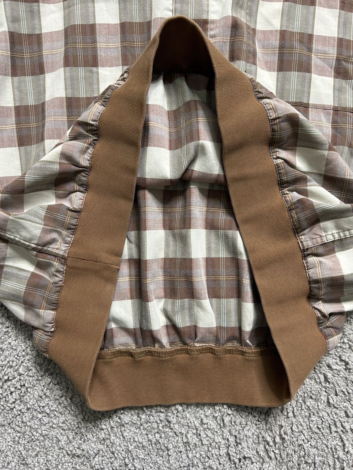 Nordstrom Vintage 80s Nordstrom Checkered Polo Earth Tone Boxy Cropped Size US L / EU 52-54 / 3 - 5 Thumbnail