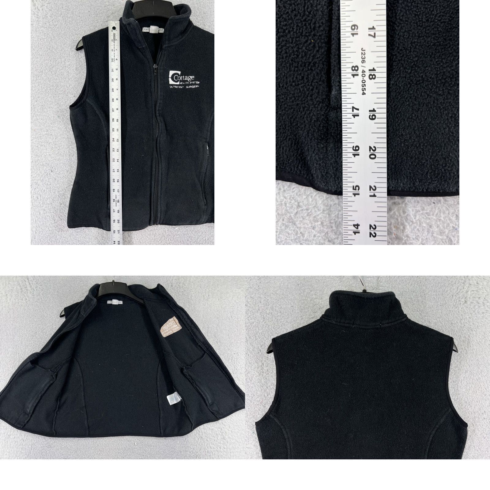 Port Authority Port Authority Vest Womens Small Black Full Zip Polyester Fleece Pockets Size S / US 4 / IT 40 - 9 Thumbnail
