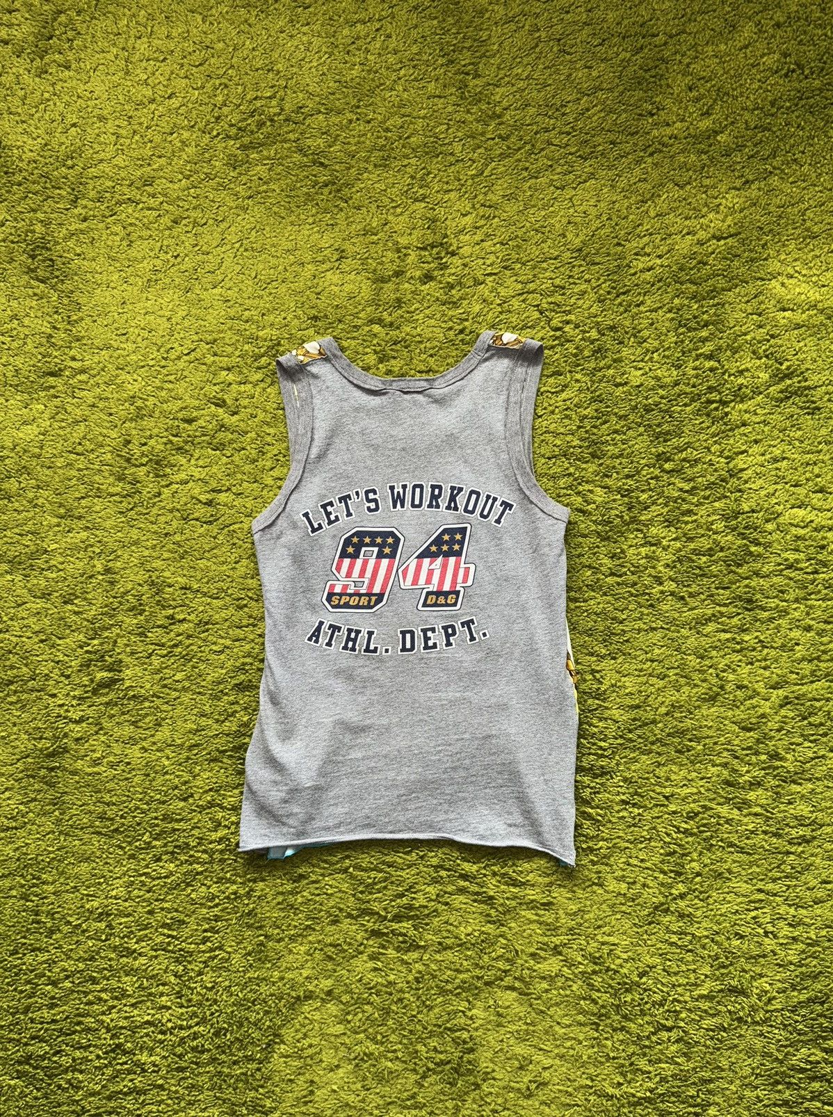 Dolce & Gabbana D&G 00s archive silk graphic faded tank top - www