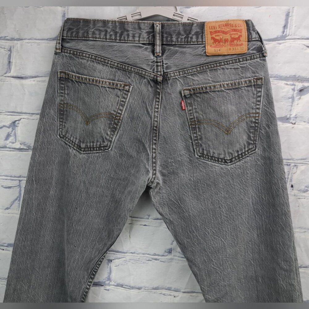 Levi's Levi's 514 Men's Jeans Gray Acid Straight Fit Size 33x32 33 Size US 33 - 7 Thumbnail
