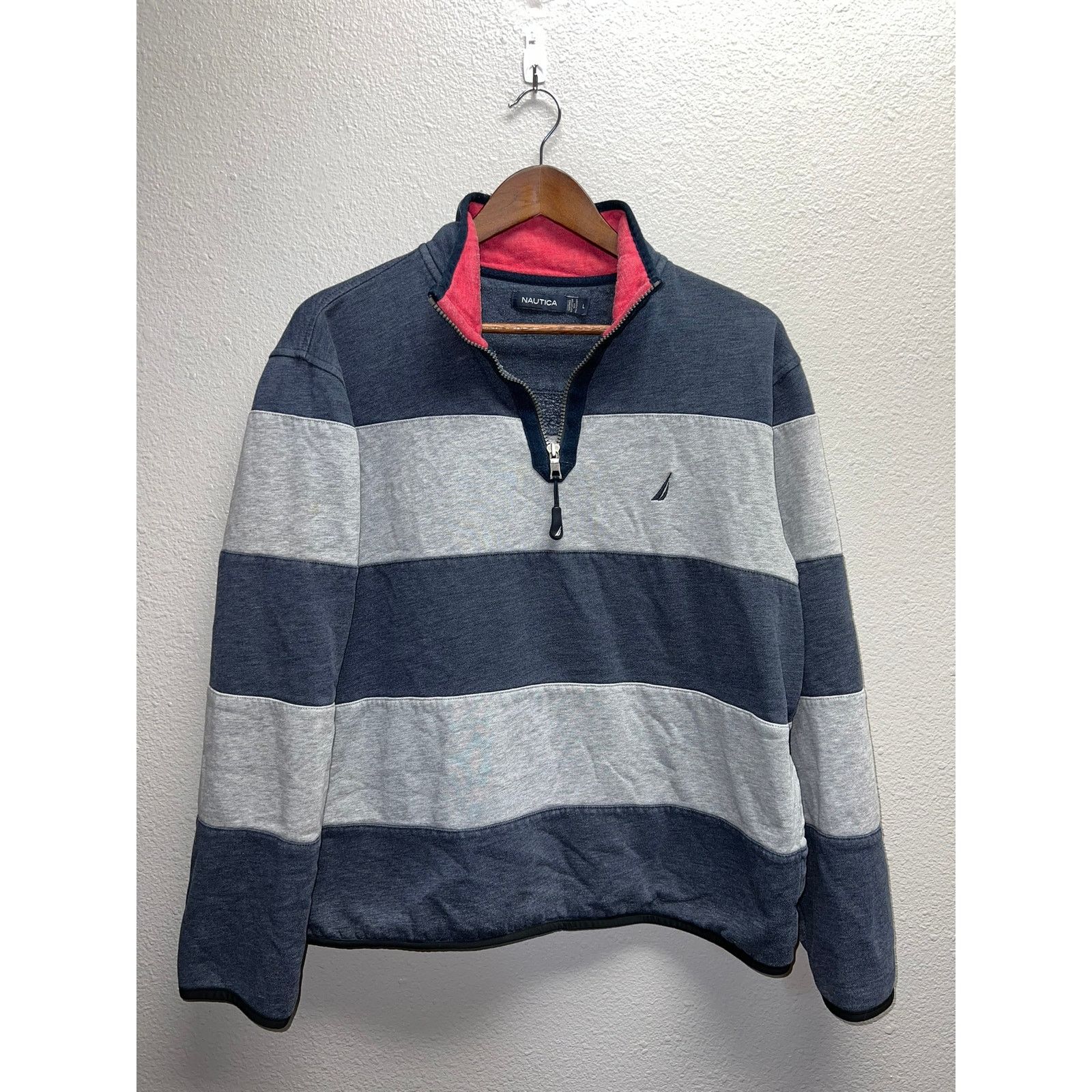 Nautica Nautica Sweatshirt 1/4 Zip Crewneck Blue Gray Boat Large Size US L / EU 52-54 / 3 - 1 Thumbnail