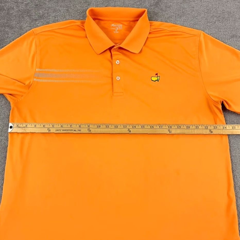 Vintage Masters Tech Polo Shirt Mens XL Orange Augusta Major Golf Performance Stretch Polo Shirt Size US XL / EU 56 / 4 - 6 Thumbnail