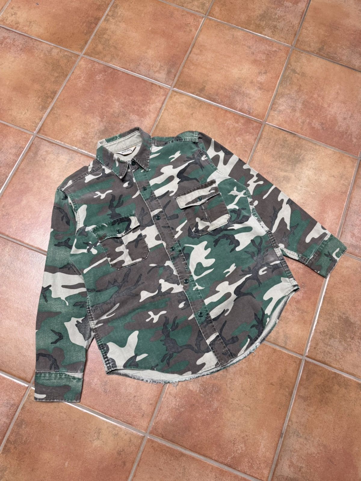 Cabelas Vintage Faded Camo Button Up Size US M / EU 48-50 / 2 - 3 Thumbnail