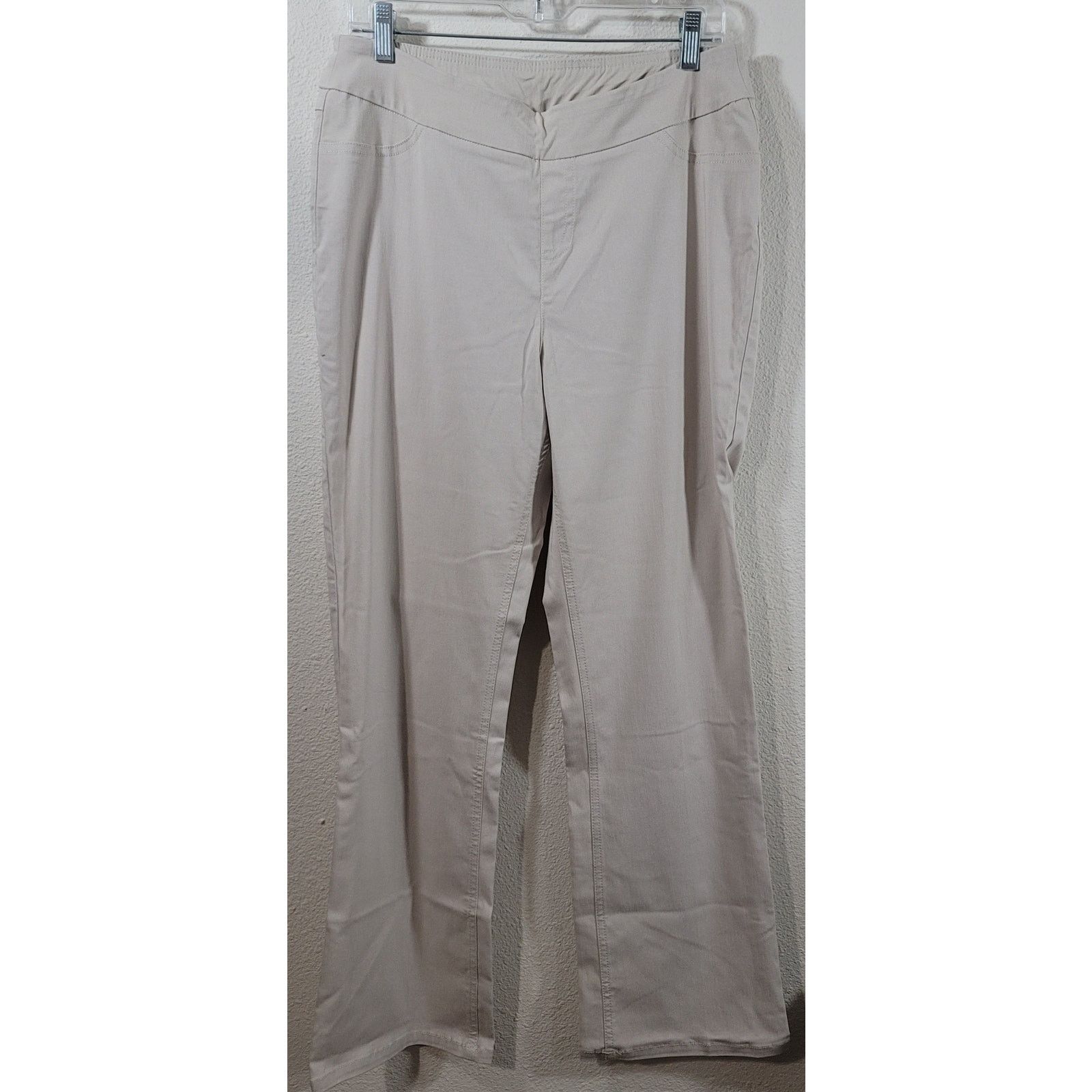 Other Soft Surroundings Tan Boot Cut Stretch Pants Medium NWOT Size 32" / US 10 / IT 46 - 1 Thumbnail