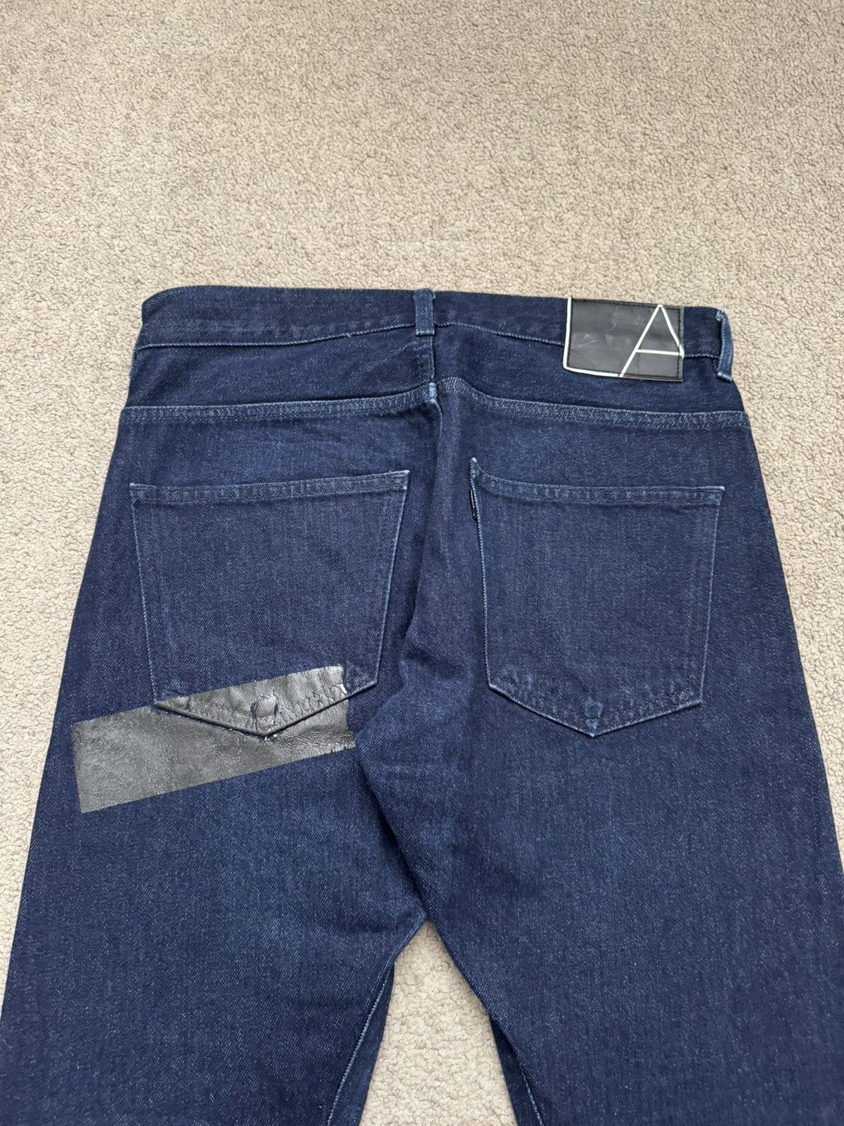 Lad Musician AW07 Lad Musician Indigo Tape Bootcut Flared Denim Jeans Size US 28 / EU 44 - 11 Thumbnail